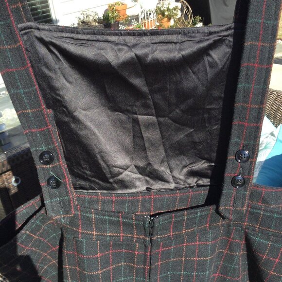 Modcloth Pinny Dress 2X - Dark Academia Vibes Wool Blend - Picture 2 of 6